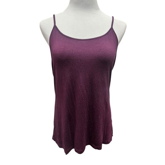Merona Women's Purple Plum Spaghetti Strap Tank Top SIZE Large - Picture 1 of 6